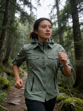 Duluth Trading Co Olive Utility long sleeve shirt